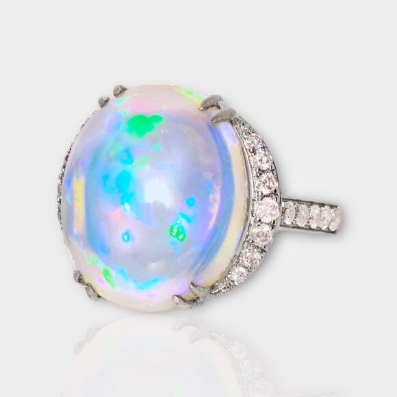 White Opal Ring - Picture 2 of 6